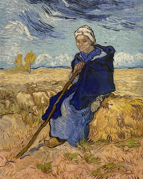 Vincent van Gogh 1853-1890. The Shepherdess (after Millet). 1889.  Oil on canvas. Tel Aviv Museum of art. Photo Dan Daniel