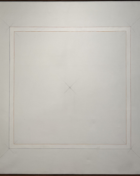 Claudio Verna 1937. Omaggio a P. 1970. Acrylic on canvas. GALLERIA D'ARTE MODERNA ACHILLE FORTI, Verona. Photo: Dan Daniel