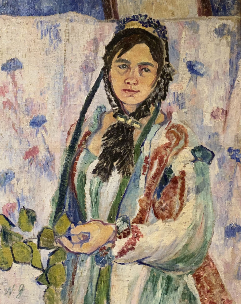 Natalia Goncharova 1881-1962 Self-portrait in an old dress 1907-1908