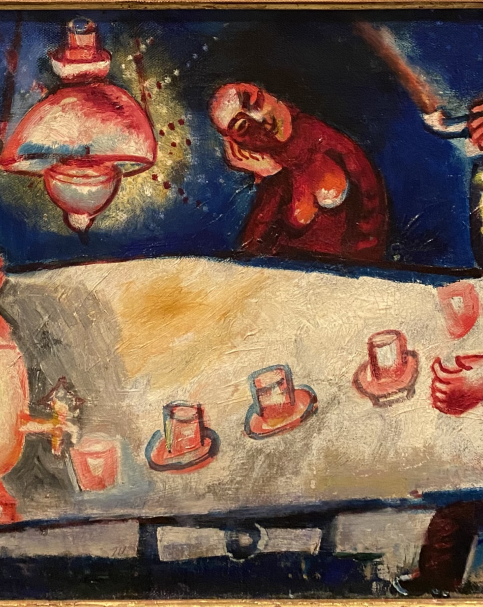 Marc Chagall 1887-1985. The Samovar, 1911. Oil on canvas.  Tel Aviv museum of art. Photo Dan