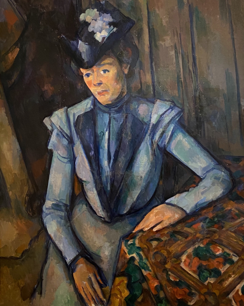 Paul Cézanne. Lady in blue, 1900. Hermitage