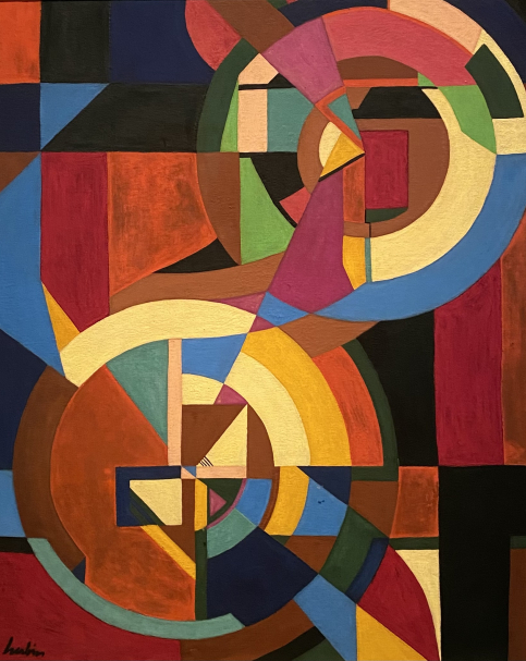 August Herbin 1882-1960. Composition, 1920.  Mixed media on canvas. The Israel Museum Jerusalem Photo Dan Daniel