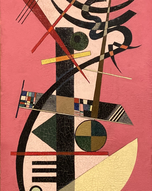 Wassily Kandinsky, Spitz-Rund, 1925. Oil on cardboard applied to panel. GAMeC. Bergamo. Photo: Dan