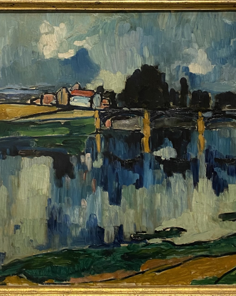 Maurice de Vlaminck 1876-1958. River Landscape. 1907-1908. Oil on canvas. Tel Aviv Museum of Art. Photo Dan