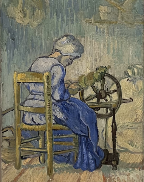 Vincent van Gogh 1853-1890. The Spinner (after Millet). 1889.  Oil on canvas. Tel Aviv Museum of art. Photo Dan Daniel