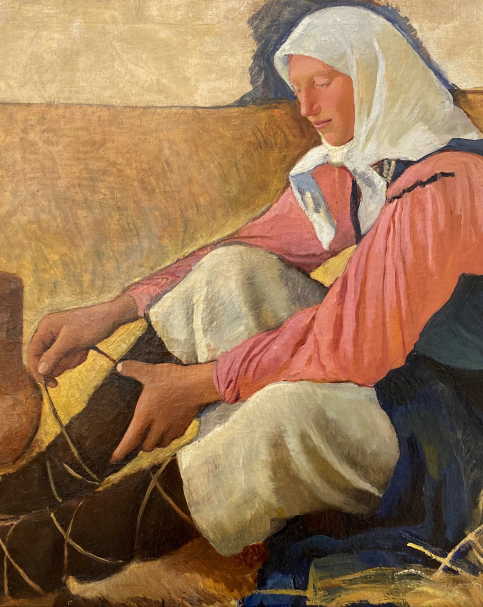 Zinaida Serebryakova. Peasant Woman Lacing Up Her Shoes. 1915. Russian museum SPb