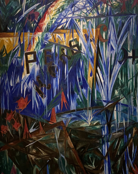 Natalia Goncharova 1881-1962. Raionist Garden: Park, ca. 1912-1913. Oil on canvas. The Israel Museum Jerusalem. Photo Dan Daniel