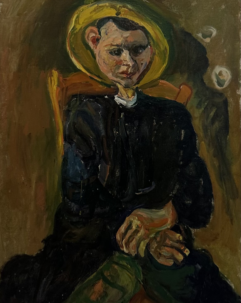 Chaim Soutine. 1893-1943. Boy with Yellow Hat, ca 1924.  Oil on canvas. Moshe and Sara Mayer Collection.  Tel Aviv Museum of Art. Photo Dan