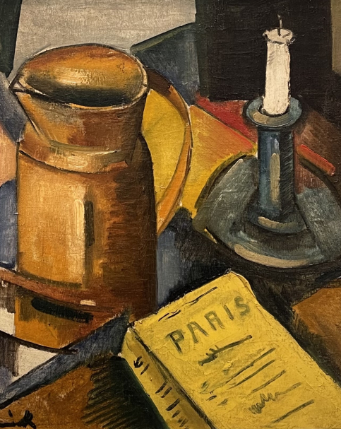 Maurice de Vlaminck 1876-1958. Still life with yellow book. 1910-1911. Oil on canvas. Tel Aviv Museum of Art.