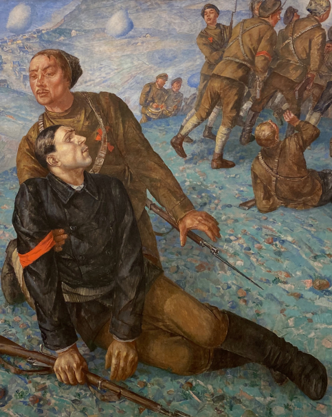 Kuzma Petrov-Vodkin. Death of a Comissar. 1928. Russian museum SPb