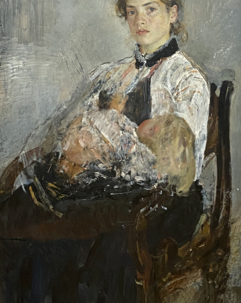 Valentin Serov. (1865-1911). Portrait of N.Ya. Derviz with her child. 1888-1889. STG. Moscow. Photo: Dan