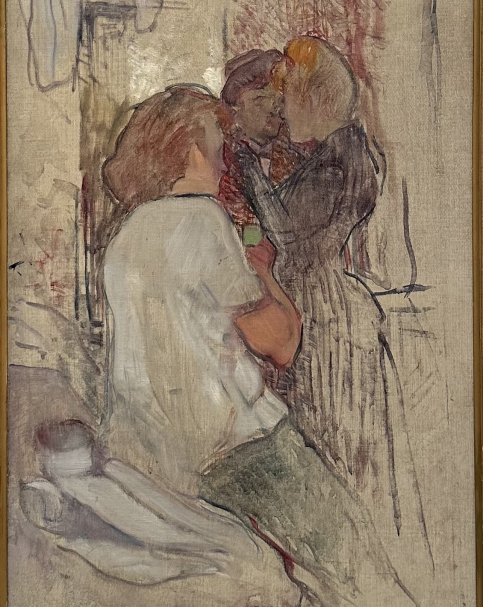 Henri De Toulouse-Lautrec 1864-1901. At the Laundress, 1886.  Oil on canvas. Tel Aviv Museum of Art. Photo Dan