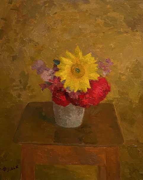 Robert Falk. Sunflower bouquet. 1955. Pushkin State Museum of Fine Arts.