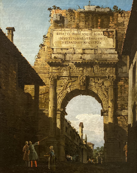 Bernardo Bellotto 1722-1780 The Arch of Titus in Rome1742