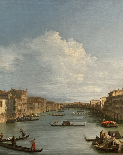 Benardo Canal. View of the Entrance to Cannaregio with Palazzo Labia.  Accademia Carrara. Bergamo