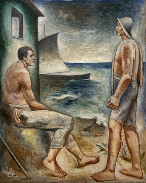 Carlo Carra. 1881-1966.  The Fishermen. 1929-1935. Oil on canvas. Museo del Novecento. Milano.