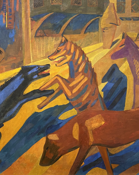 Martiros Sarian. Dogs in Constantinople. 1910. Tempera on canvas.  M.Sarian House Museum. Yerevan.