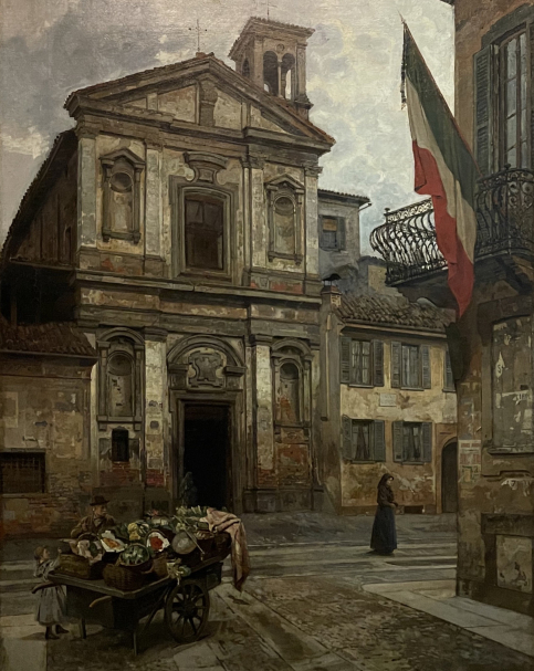 Arturo Ferrari (1861-1932). The Church of Santo Stefano in Borgogna , 1896.           Oil on canvas. Gallerie d'Italia. Milano.