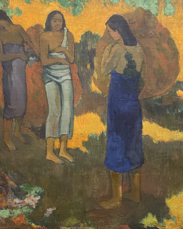 Three Tahitian women on a yellow background. 1899. Paul Gauguin. Hermitage SPb. Photo Dan