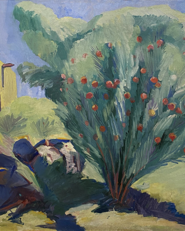 Martiros Sarian. Pomegranate tree. 1930. Oil on canvas.  M.Sarian House Museum. Yerevan.
