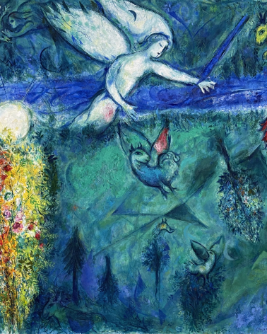 Marc Chagall. Adam and Eve Expelled from Paradise. 1961.  Oil on canvas. The National Marc Chagall museum. Nice.