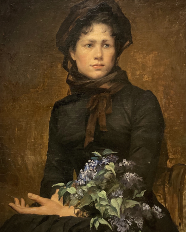 Marie Bashkirtseff. Young Woman with a Bouquet of Lilacs. 1881. Russian museum SPb