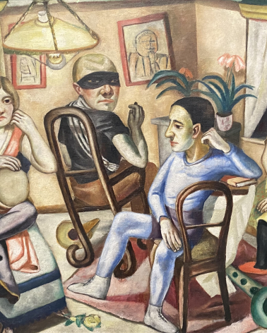 Max Bechman. Before the Masked Ball. 1922.  Pinakothek der moderne. Munich.