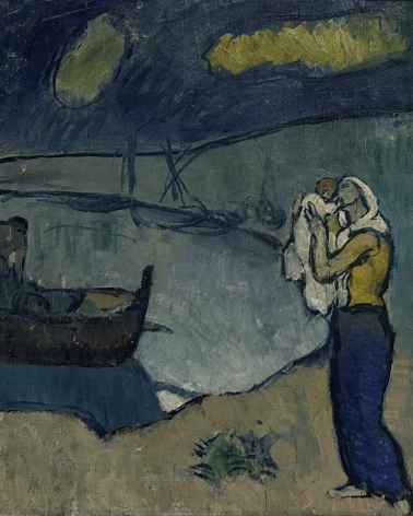 Pablo Picasso 1881-1973. Farewell of the Fishermen, 1902. Oil on canvas. Moshe and Sara Mayer Collection.  Tel Aviv Museum of Art. Photo Dan Daniel
