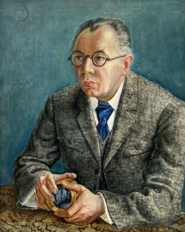 Munich, Pinakothek der moderne. Otto Dix. Portrait of the Photographer Hugo Erfurth with Lens. 1925.