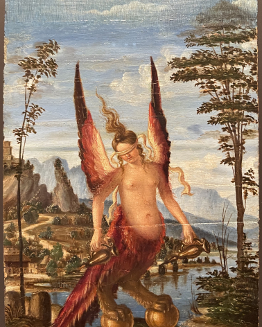 Andrea Previtali. Allegory of Nemesis. 1504 circa. Tempera on panel.  Museo Poldi Pezzoli. Milan