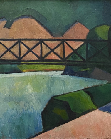 Aleksander Kanoldt. Bridge over the Eisack. 1911. Lenbachhaus, Munich