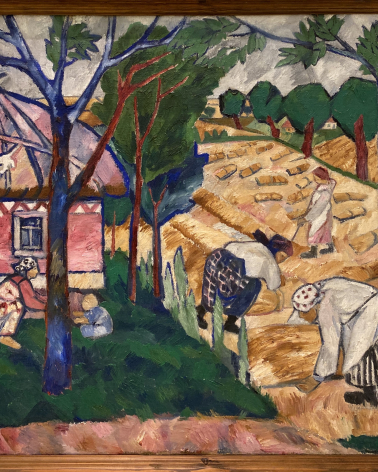Natalia Goncharova. Reaping Bread. 1908. Russian museum SPb