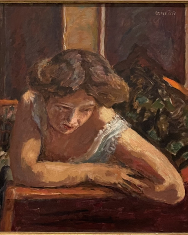 Pierre Bonnard 1867-1947. Woman Leaning, ca. 1910. Oil on canvas.  Private collection  Photo Dan Daniel