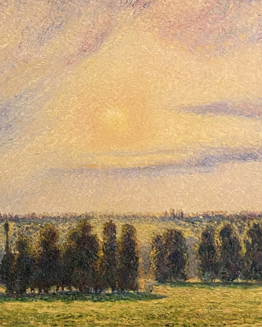 Camille Pissaro 1830-1903. Sunset at Éragny. 1890.  Oil on canvas. The Israel Museum Jerusalem Photo Dan Daniel