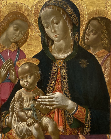 Bernardino Fungai. Madonna and Child with Angels. 1490-1495. Accademia Carrara. Bergamo