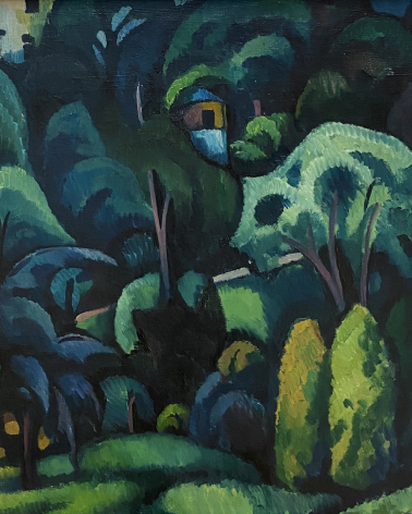 Adolf Erbsloh. Big park in Calenberg,1912. Lenbachhaus, Munich