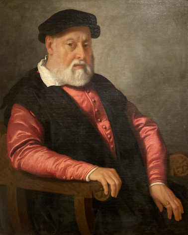 Giovan Battista Moroni (1520/1524 circa- 1579). Portrait of an Elderly Man in Red. 1560-1565. Accademia Carrara. Bergamo