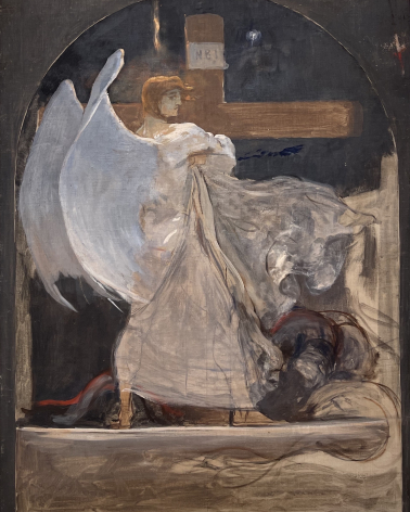Nikolaos Gyzis. 1842-1901. The Archangel (Study for the Grounding of Faith). 1895. Oil on canvas. National Gallery (Athens).