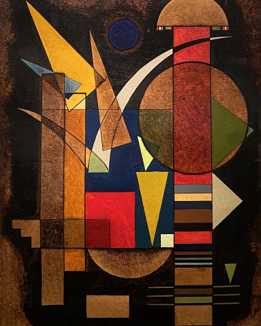 Vassily Kandinsky. “Blue over multicoloured”. 1925. Pushkin State Museum of Fine Arts. Moscow.