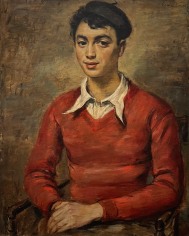 Roman Kramsztyk, 1885-1942. Portrait of Jozef Rajnfeld, 1910s or 1920s.  Oil on canvas. Tel Aviv Museum of Art.
