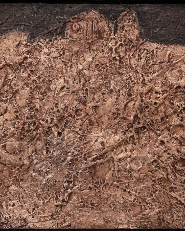 Jean Dubuffet 1901-1985  Landscape with Hut Oil on Masonite