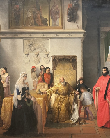 Francesco Hayez 1791-1882. Doge Francesco Foscari’s (The Two Foscari), 1844. Oil on canvas. Pinacoteca di Brera. Milan. Photo: Dan