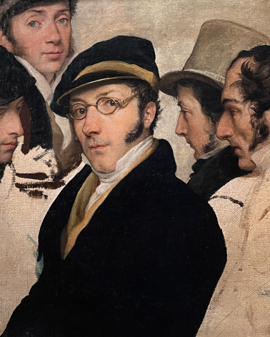 Francesco Hayez.1791-1882. Self-portrait in a Group of Friends. 1824 circa. Museo Poldi Pezzoli. Milan