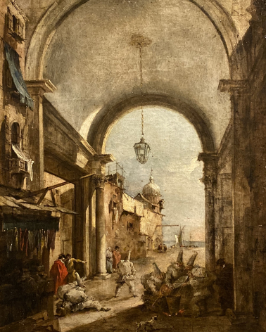 Francesco Guardi. Capriccio with Portico. 1780-1785. Accademia Carrara. Bergamo.