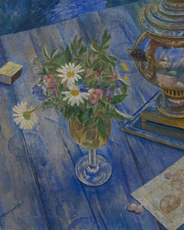 Kuzma Petrov-Vodkin. Still life with samovar. 1920. National art gallery of Armenia. Yerevan.