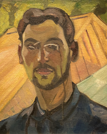 Robert Falk. Self-portrait with roofs in the background. 1909. Collection of Valentin Shuster, SPb.
