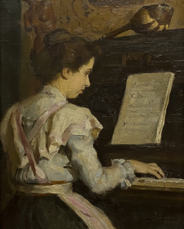 Hmayak Artsatbanian. Girl by the piano, 1899. National art gallery of Armenia. Yerevan.