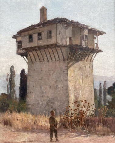 Polychronis Lembesis 1848-1913. Tower on Mount Pelion, 1890.  Oil on canvas. National Gallery (Athens). Photo: Dan Daniel