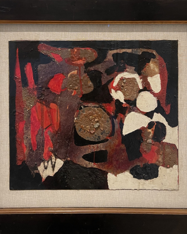 Alberto Burri . 1915-1995. Antitled. 1952. Oil , pumice stone and Vinavil glue on canvas. Museo del Novecento. Milano.