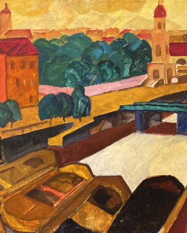 Rudolf Frentz. Kryukov Canal. Circa 1920. Russian museum SPb